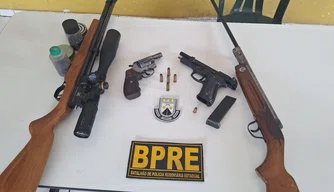 Armamento apreendido durante operação em Teresina