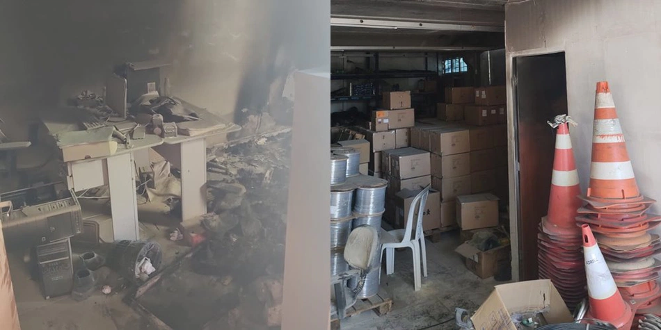 Incêndio atinge empresa de telecomunicações no bairro Pirajá