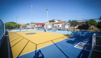 Inauguração quadra de Futsal X3 no bairro Bela Vista