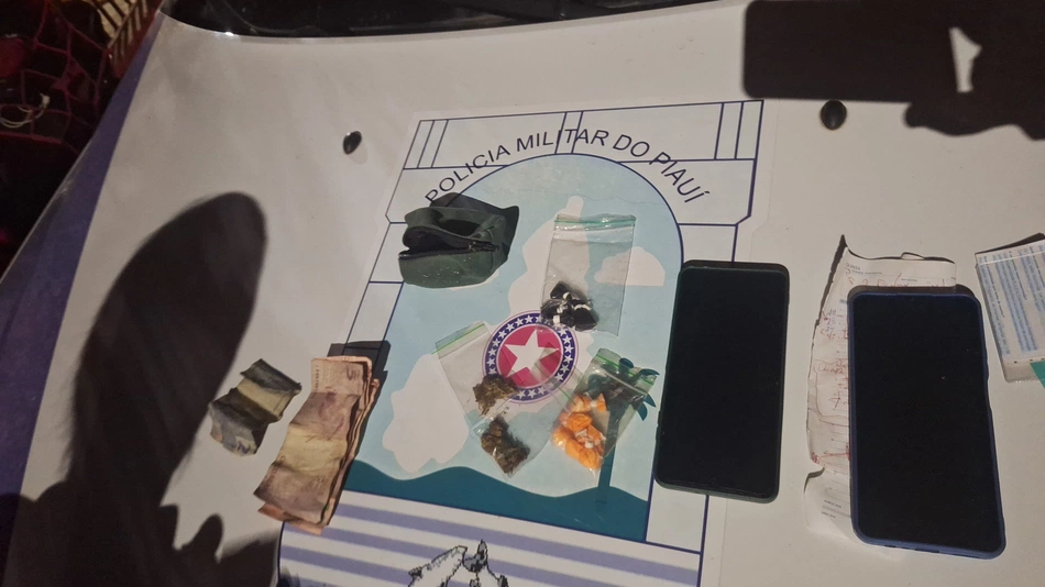 Material apreendido na ocorrência