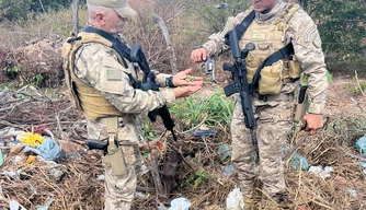 PMPI apreende armas, drogas e dinheiro em Inhuma durante cumprimento de mandado judicial