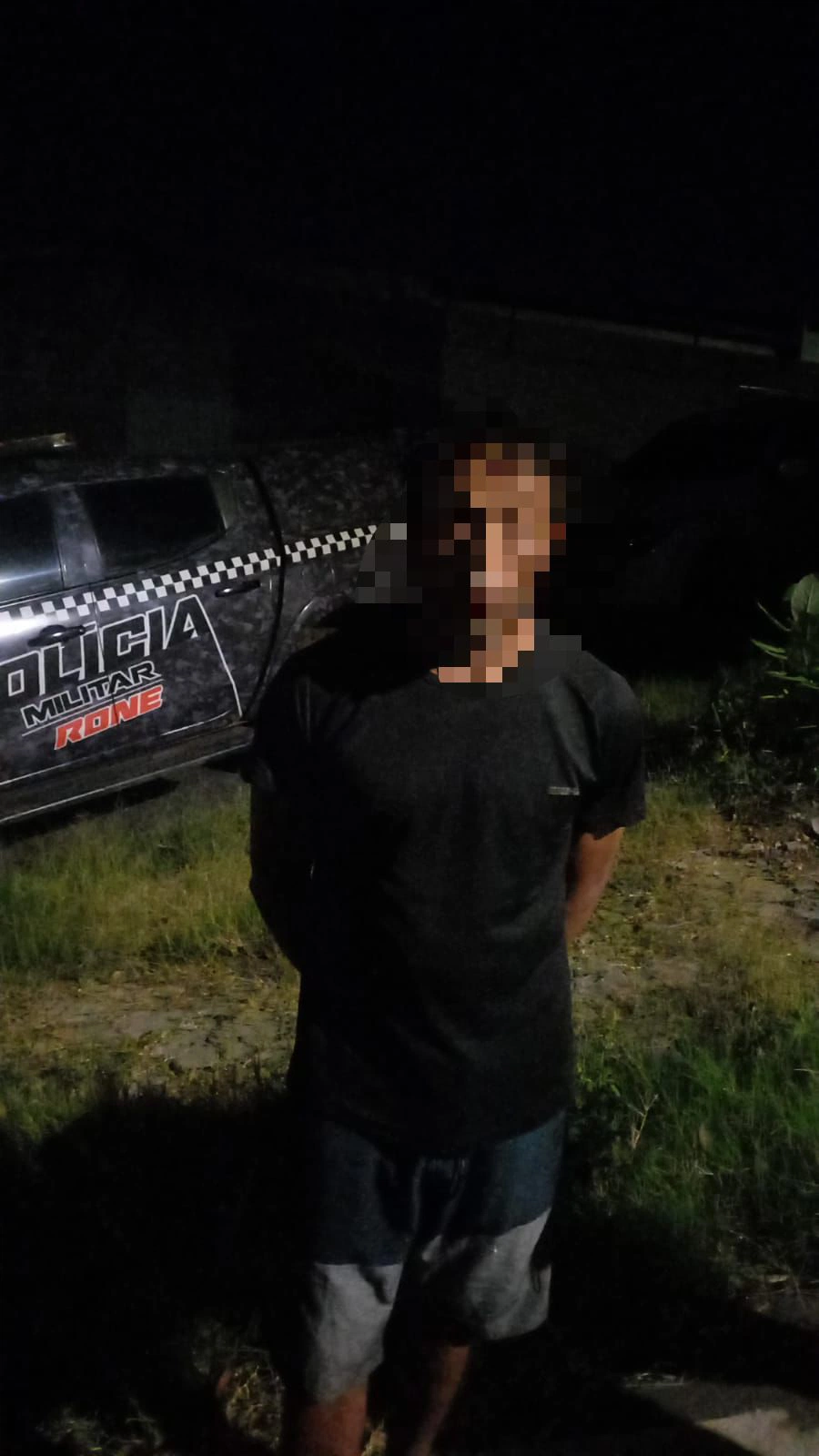 Suspeito preso pela PM - PI.