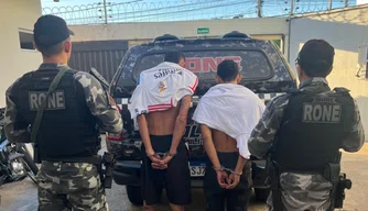 Dois homens suspeitos de tráfico de drogas e posse ilegal de arma no bairro Lindalma