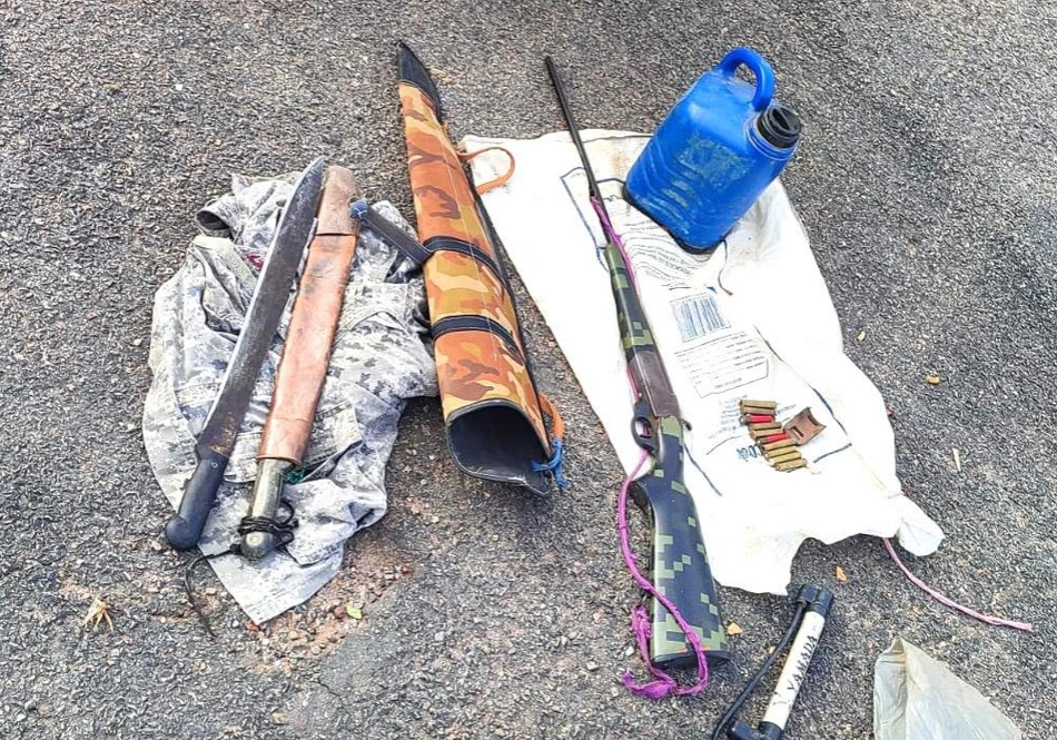 Materiais apreendidos pela Polícia Militar