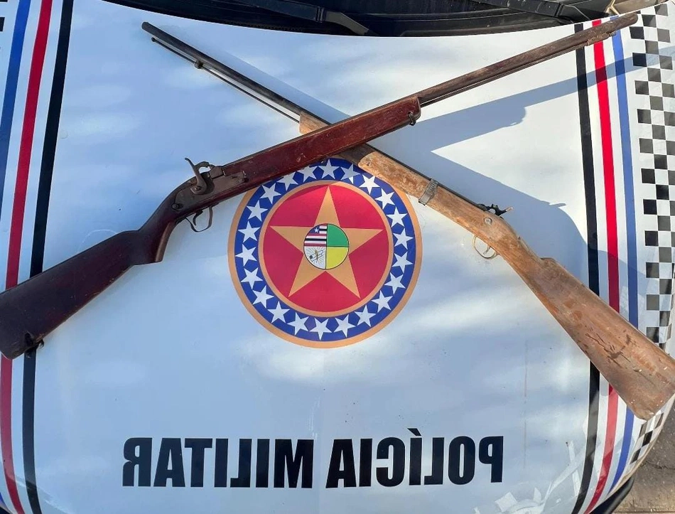 Armas apreendidas pela PM - MA.