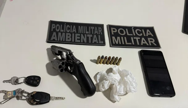 Itens apreendidos pela PM.