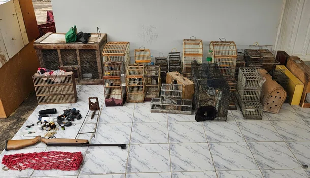 Materiais apreendidos pela Polícia Militar