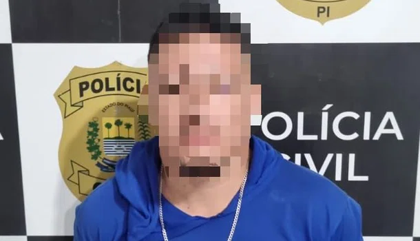 Suspeito preso pela Polícia Civil.