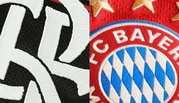 Escudos de Flamengo - RJ e Bayern de Munique (ALE).