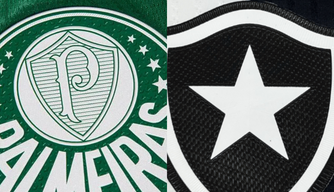 Escudos de Palmeiras - SP e Botafogo - RJ.