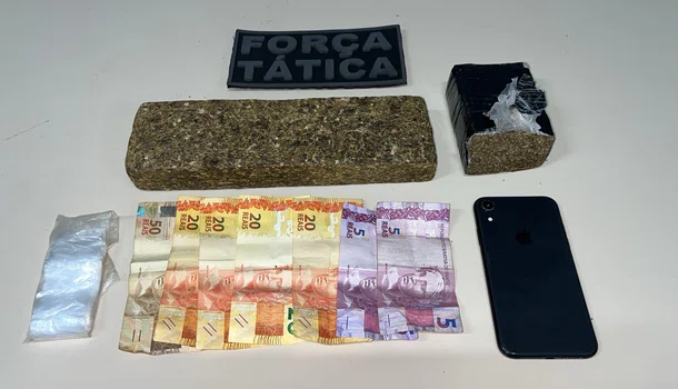 Drogas e dinheiro apreendidos