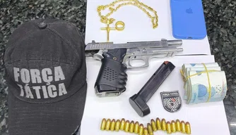 PMPI prende homem com arma de fogo e dinheiro em espécie durante patrulhamento na zona Sudeste de Teresina