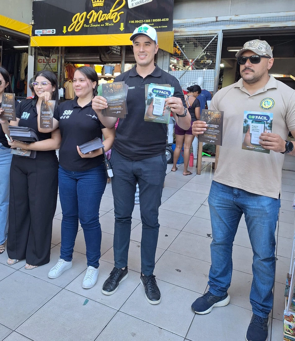 Ação contra receptação de joias e divulgação BO Fácil no Shopping da Cidade