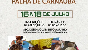 Oficina de Trançado me Palha de Carnauba.