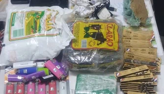 Materiais apreendidos com adolescentes próximo da Major César em Teresina