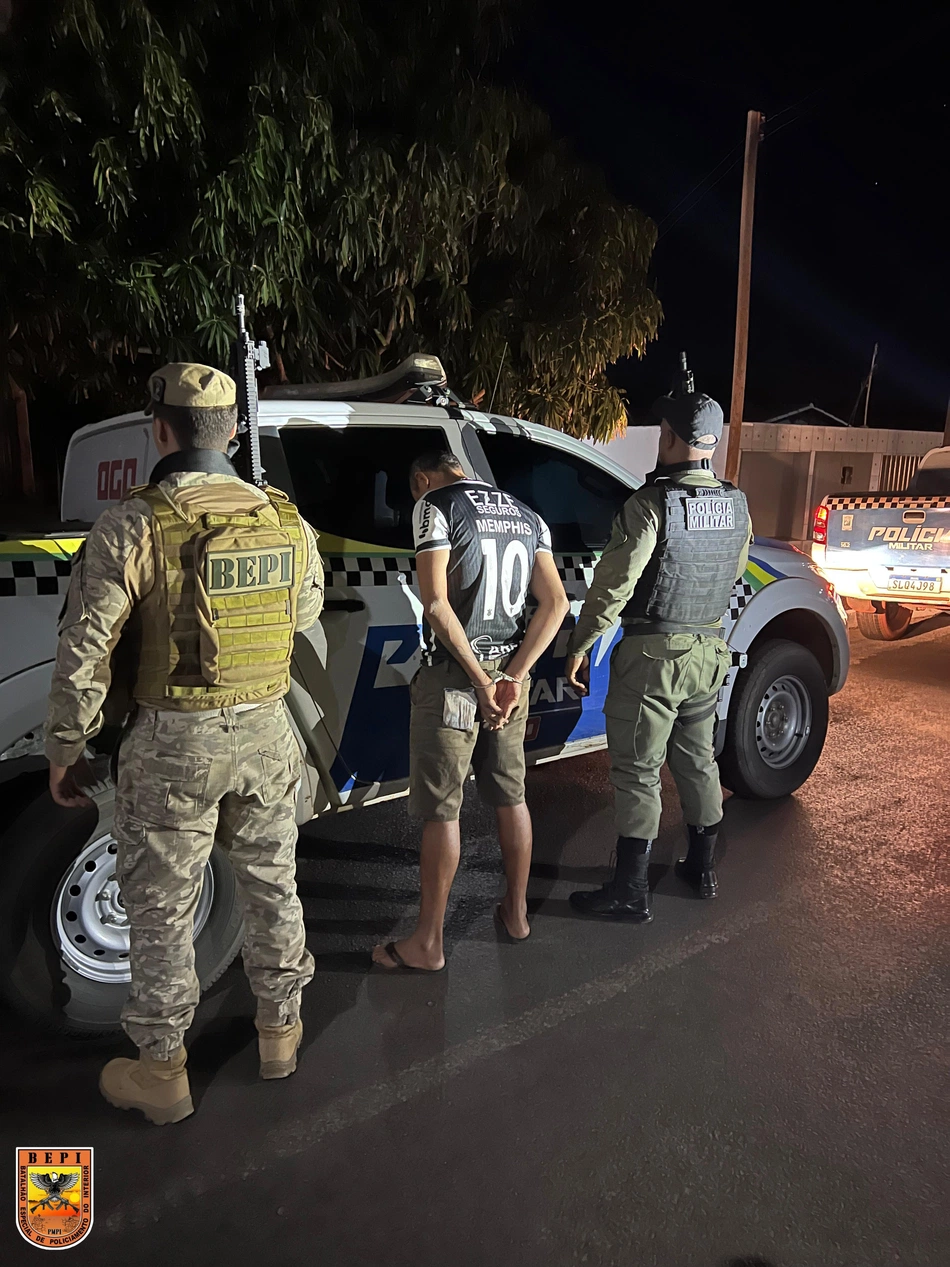 Suspeito de envolvimento com o tráfico de drogas no município de Dom Expedito Lopes