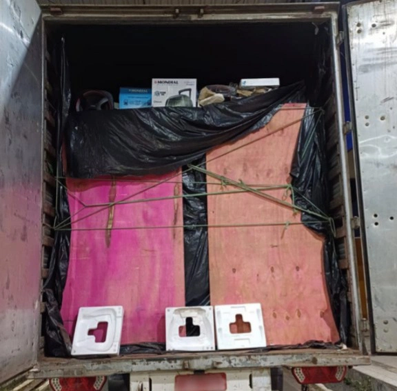 Carga apreendida pela PRF.