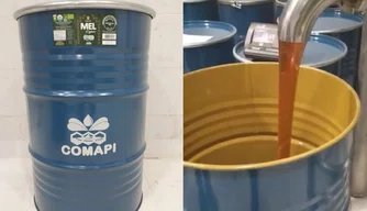 Dois tonéis de mel de 300 kg, foram vendidos ao Japão.