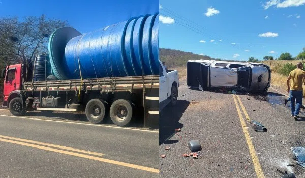 Acidente com feridos na PI-142