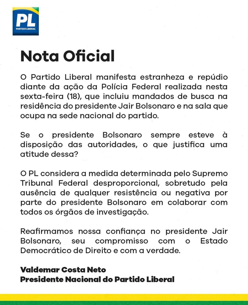 Nota do PL