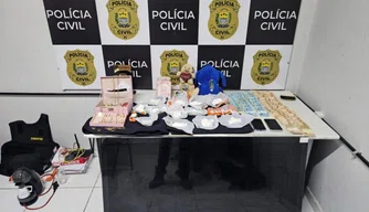 Polícia Civil faz apreensões e prisão de casal em flagrante na zona norte da capital.