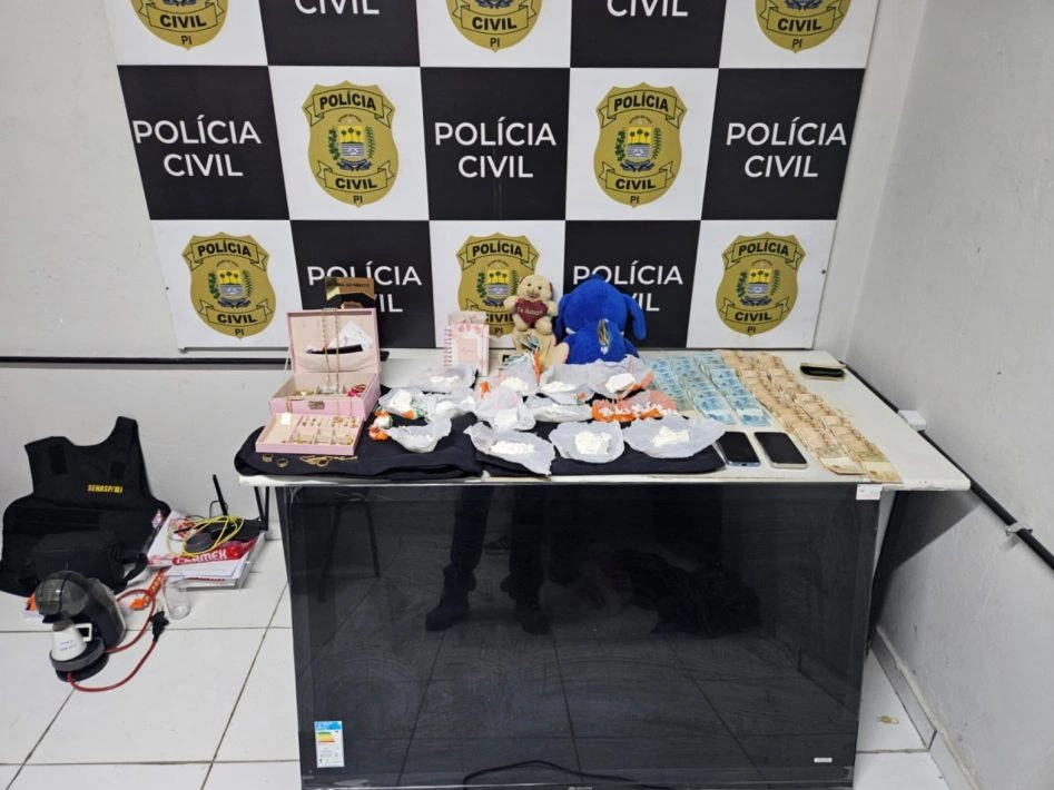 Polícia Civil faz apreensões e prisão de casal em flagrante na zona norte da capital.