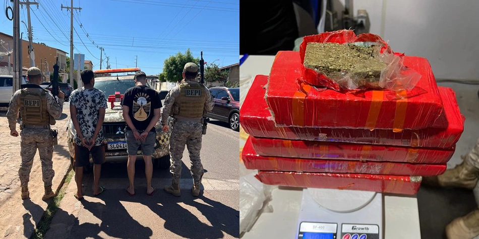 Dupla apreendida com drogas