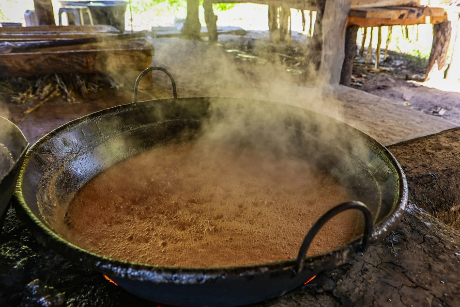 Fervura do caldo de cana