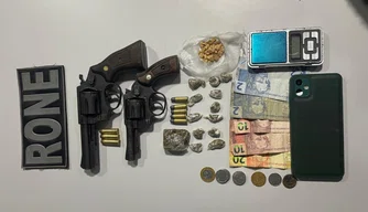 Material apreendido durante a ação.