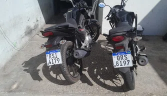Motos furtadas são apreendidas pela Polícia Militar