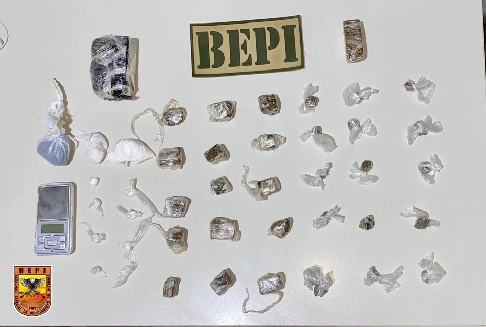 Material apreendido pelo BEPI.