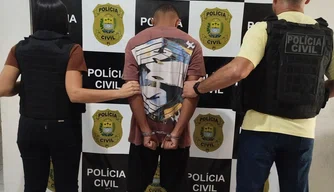 Polícia Civil prende suspeito por envolvimento em dois roubos em Oeiras.