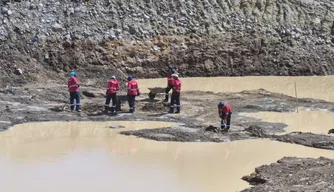 Obra da Barragem Nova Algodões em Cocal.