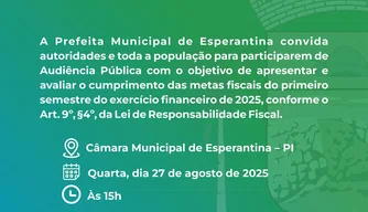 Apresentação das Metas Fiscais do 1° semestre de 2025