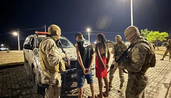 Casal preso pela Policia Militar