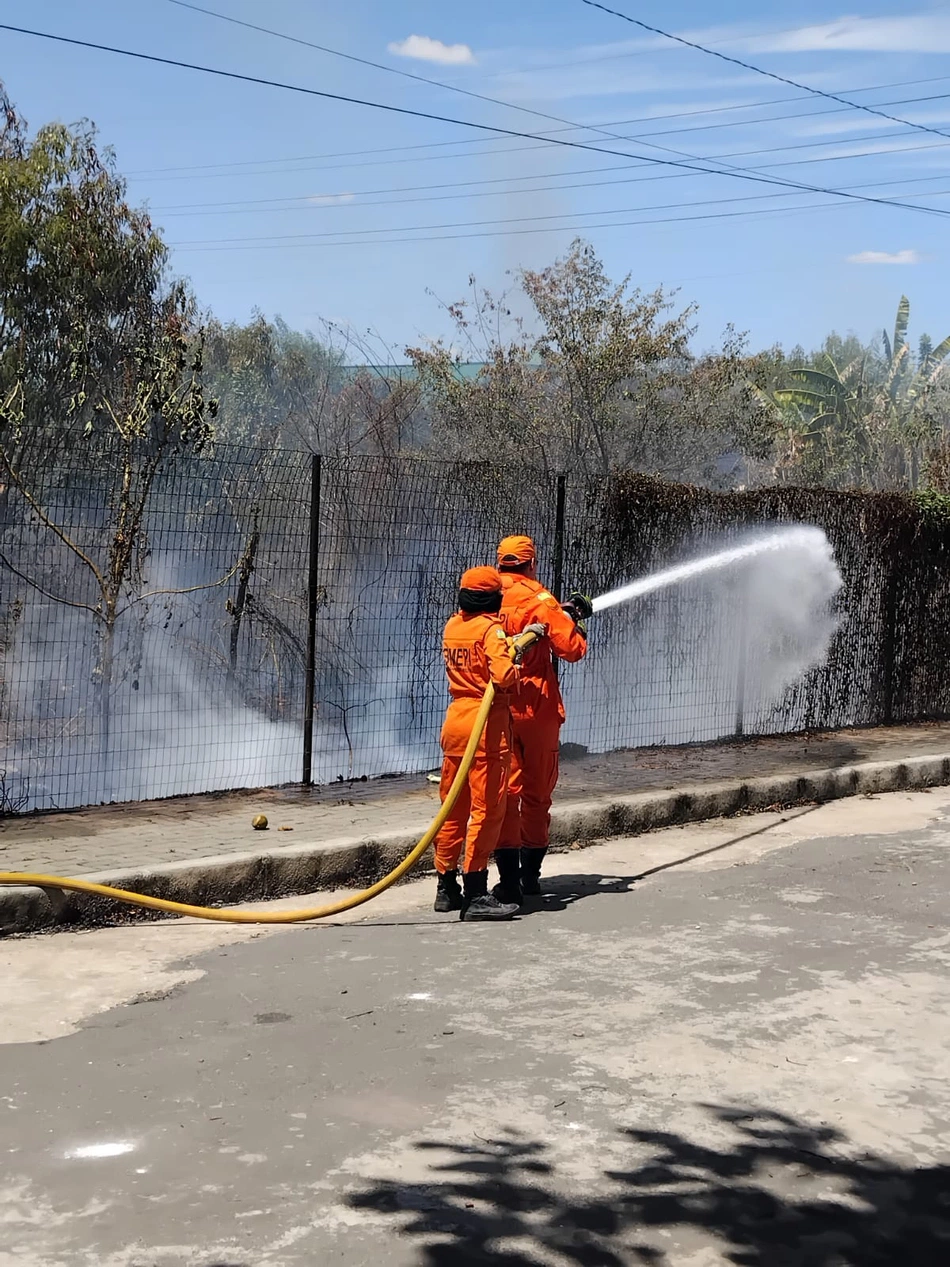 Ocorrência de incêndio em vegetação no bairro Dirceu, zona Sudeste de Teresina.