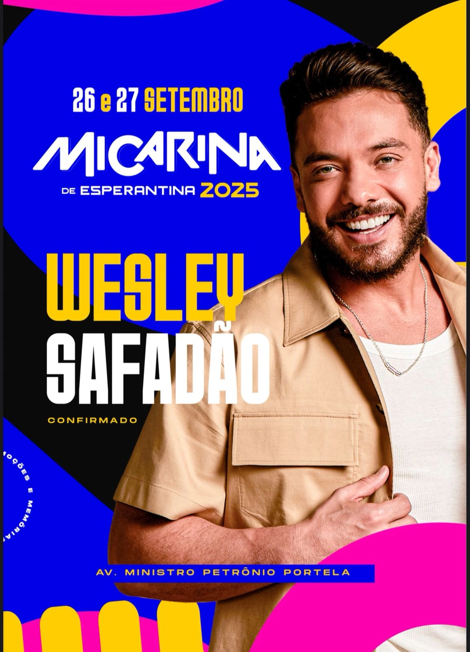 Wesley Safadão é uma das atrações da Micarina de Esperantina 2025