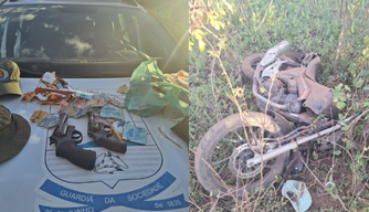 Material apreendido durante a ação.