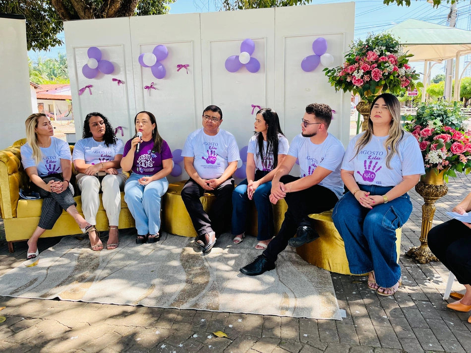 Agosto Lilás, mês de conscientização violência contra a mulher.