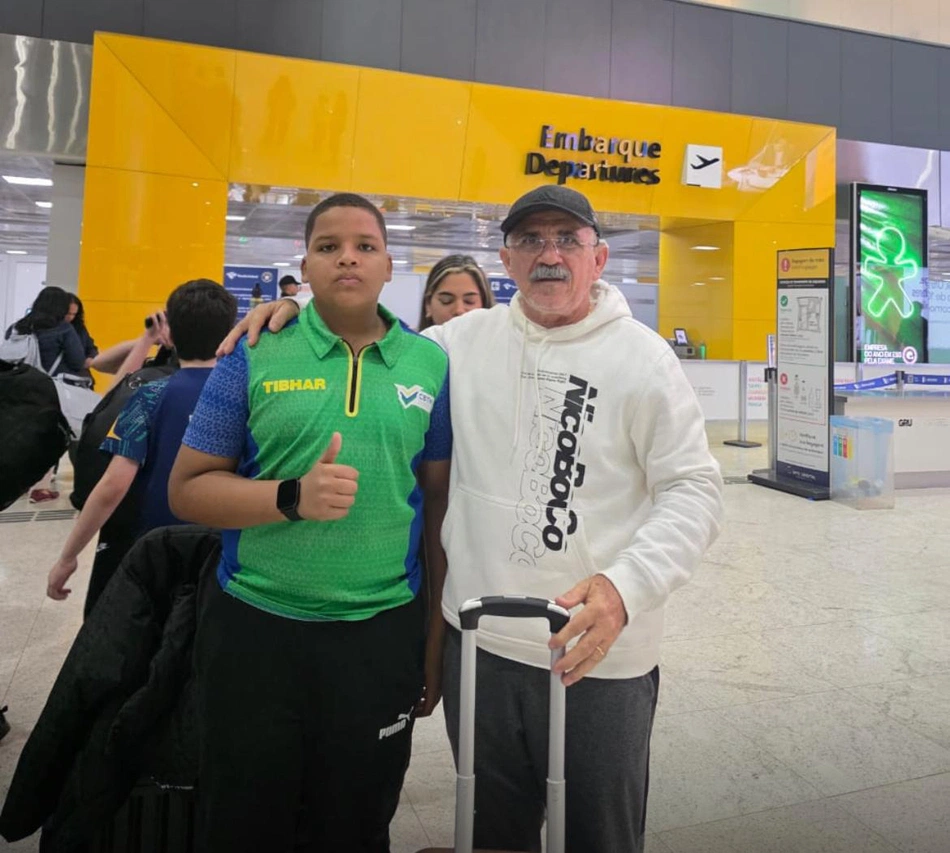 Israel Junior disputa final de tênis de mesa no Panamericano 2025, na Guatemala