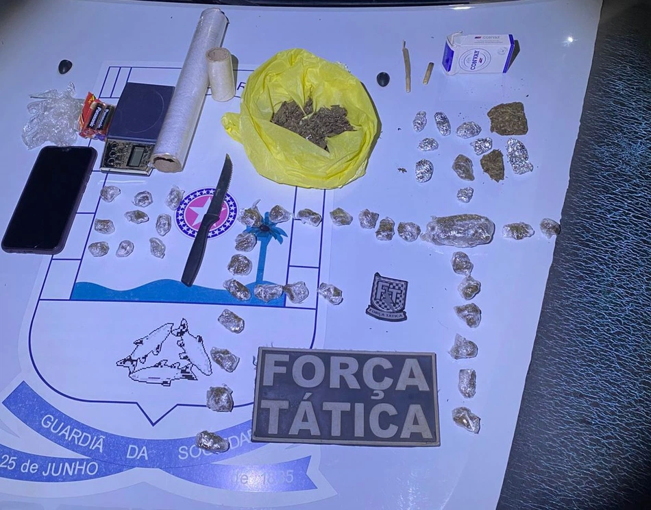 Material apreendido durante operação da PM