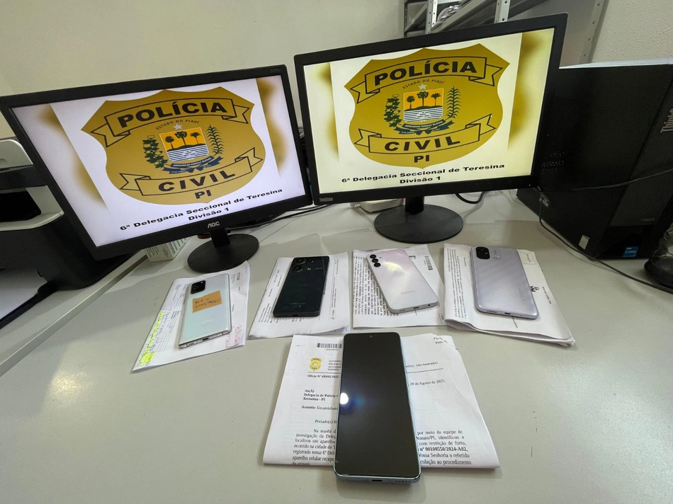 recuperação de celulares em cidades do Piauí e Maranhão.