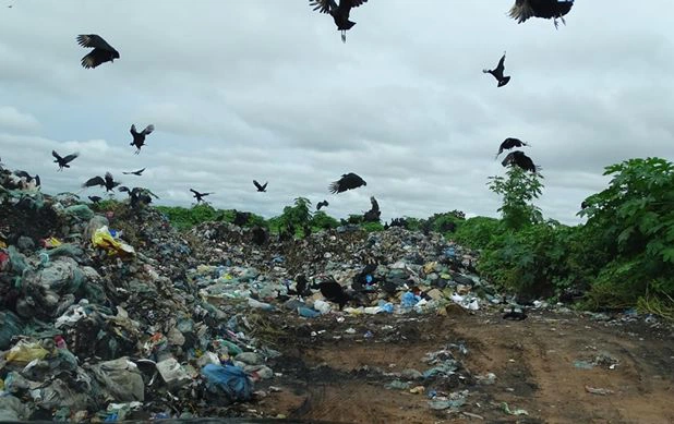 Lixão em funcionamento no município de Arraial