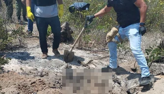 Ossada encontrada em Parnaíba