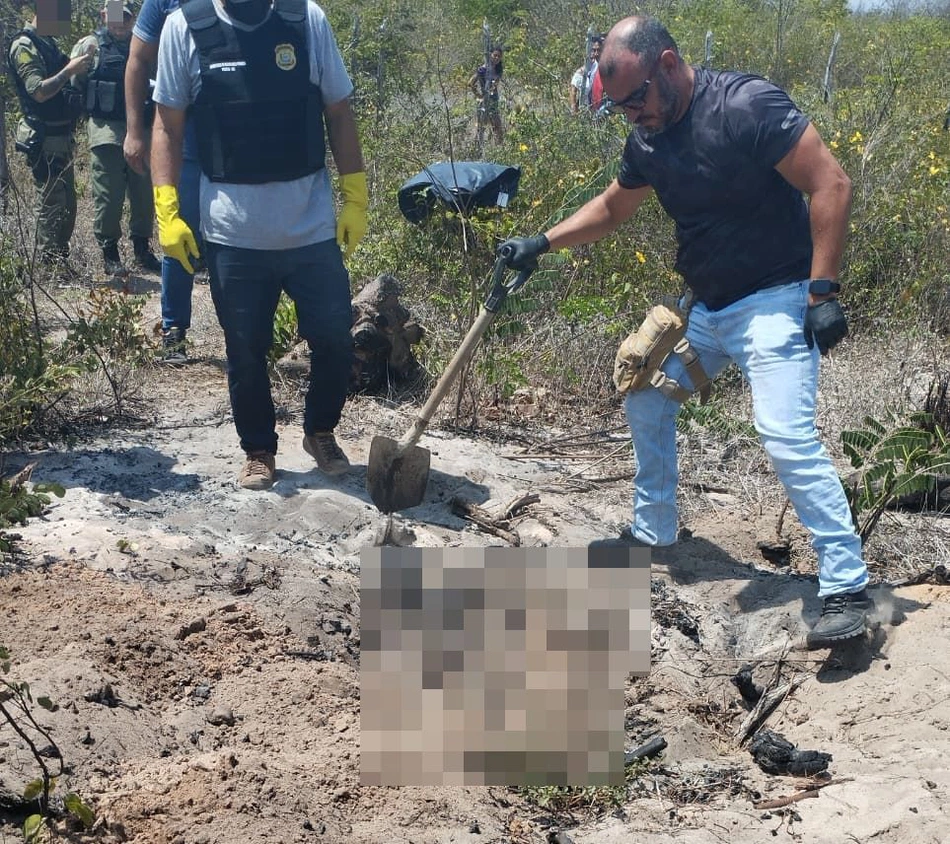 Ossada encontrada em Parnaíba