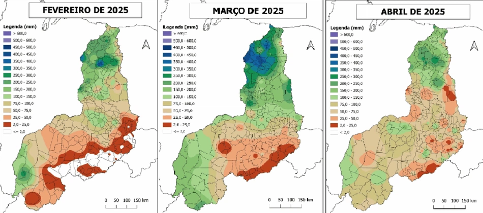 Mapas da estiagem deste ano