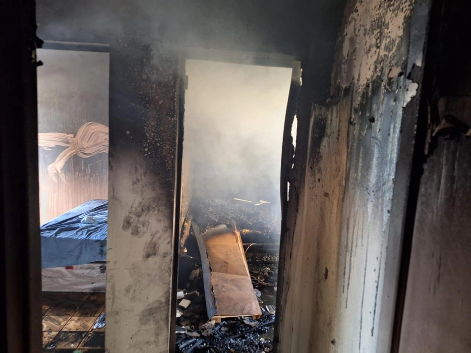 Incêndio em um apartamento no Condomínio Angical