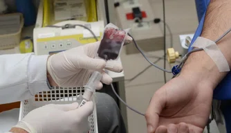 Doação de sangue.