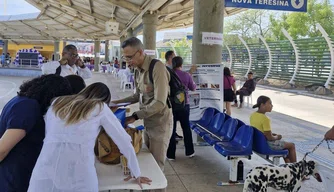 Equipe da Gerência de Zoonoses em ação comunitária.