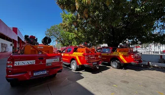Corpo de Bombeiros Militar envia novas viaturas equipadas com kits de combate a incêndio.